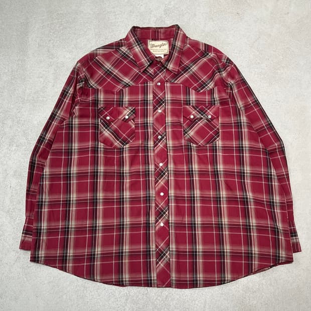 랭글러 웨스턴 체크셔츠 s10761