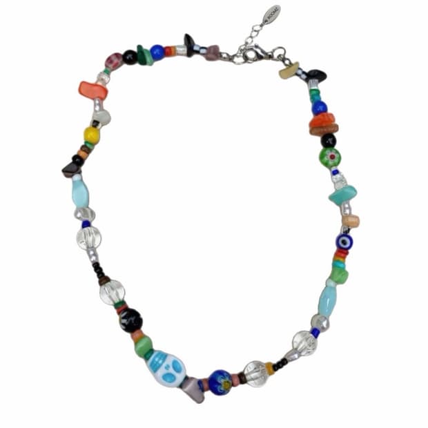 VINTAGE SKULL BEAD NECKLACE 빈티지 해골 비즈목걸이