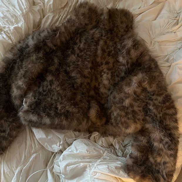 더기 호피 퍼자켓