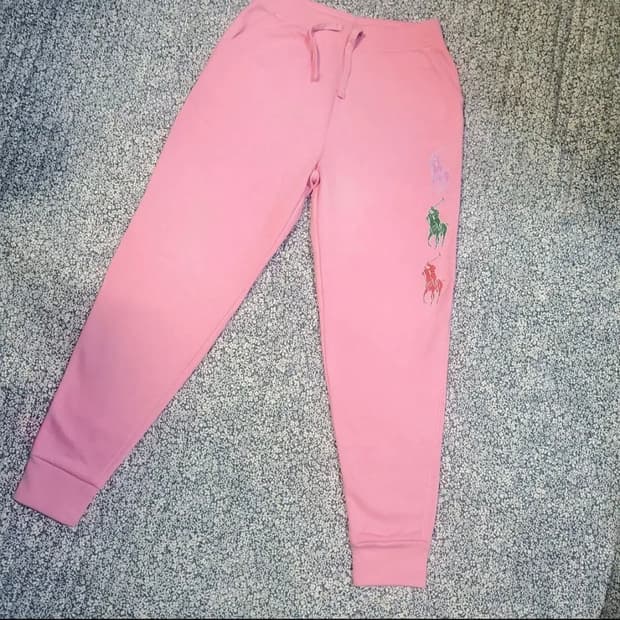 폴로 랄프로렌 핑크 기모 조거팬츠