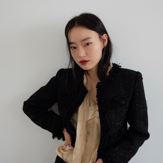 투밍 트위드 자켓  블랙