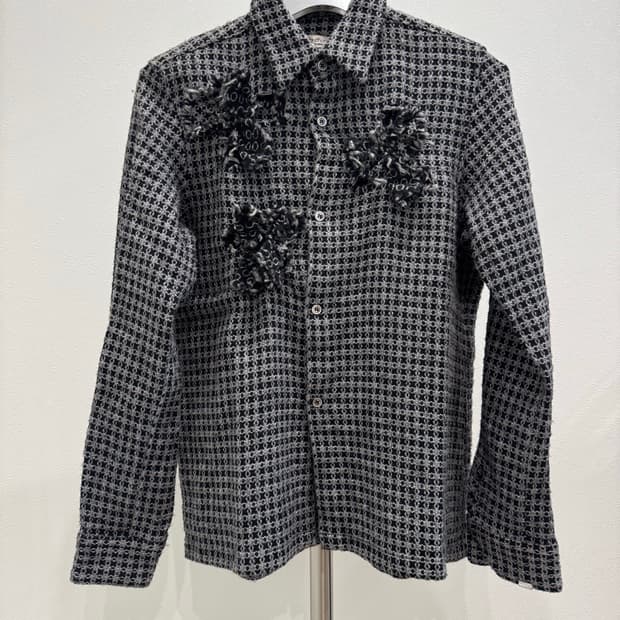 꼼데가르송 robe de chambre 03aw 울 자가드 디스 셔츠