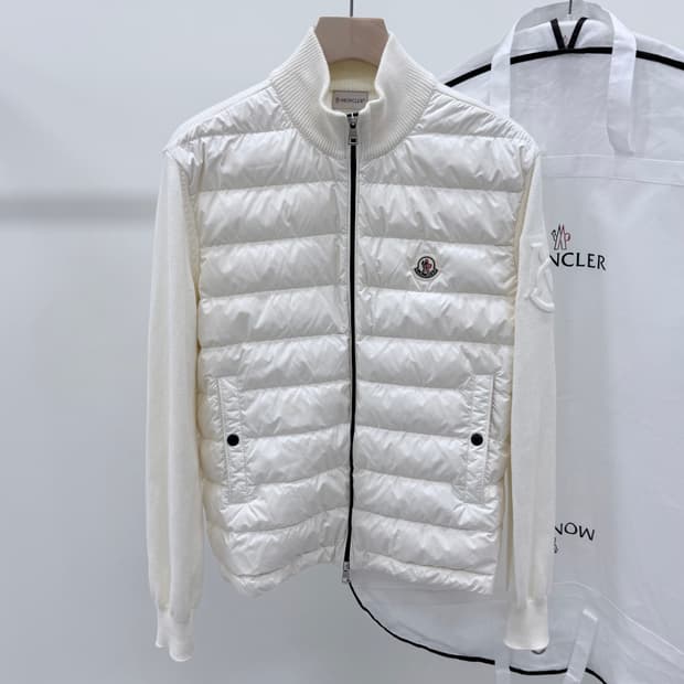 [S급/M] 몽클레어 트리콧 니트패딩 아이보리