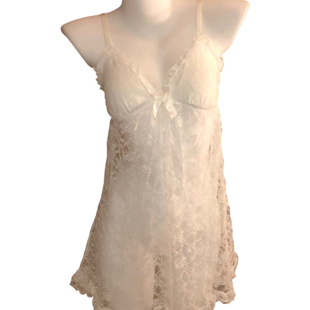 리본 프릴 레이스 슬리브리스 원피스