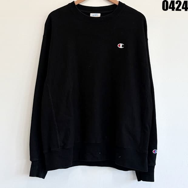 챔피온 블랙 맨투맨 스웻셔츠 XL 0424
