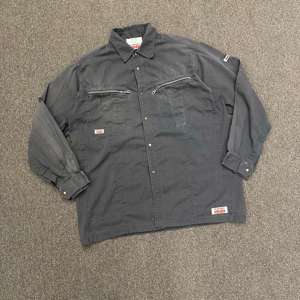 OS)Kakuda vintage 지퍼 포켓 워크셔츠