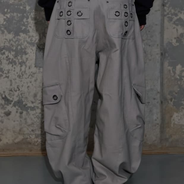 [2] 팬시클럽 크로스 포켓 카고 팬츠 핑크베이지