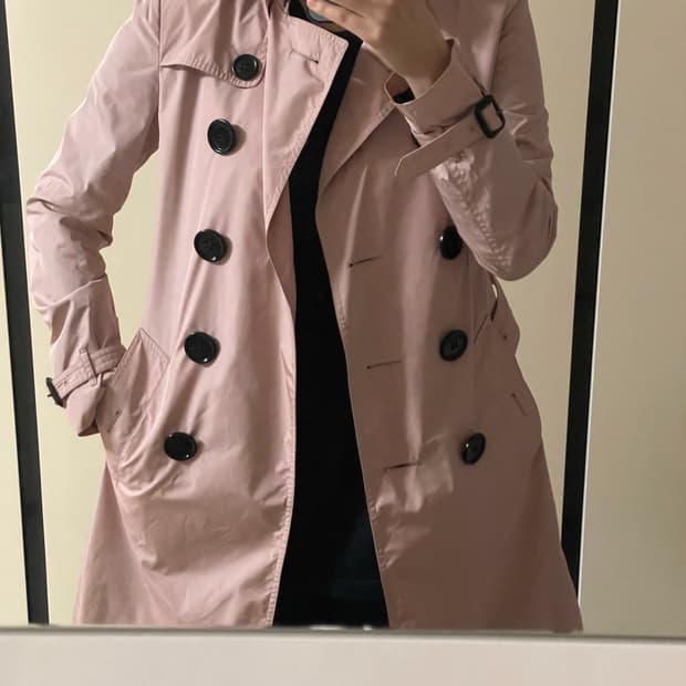 버버리 트렌치 핑크