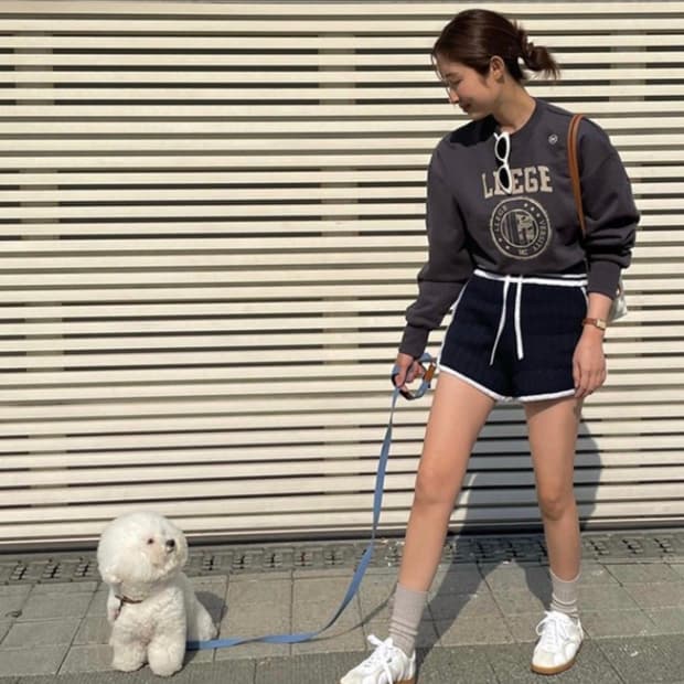 렉토 RECTO LLEGE 리지 로고 맨투맨 스웻셔츠