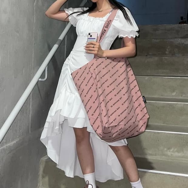 더미스테리어스호텔 풀로고 에코 백