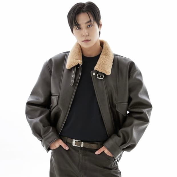 스페로네 A-2 레더 무스탕 자켓