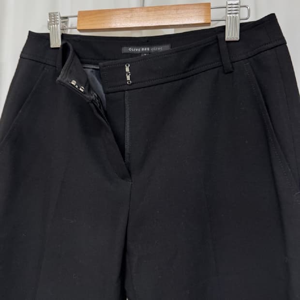 올리브데올리브 블랙 슬랙스