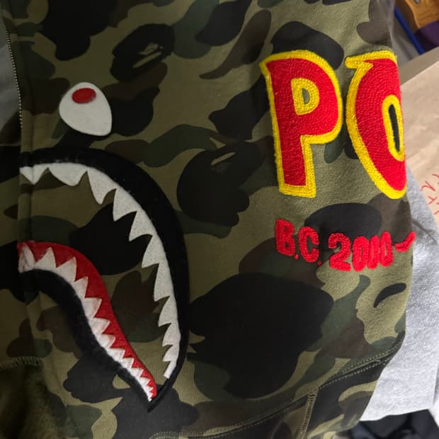 베이프 ponr 샤크 후드 L사이즈