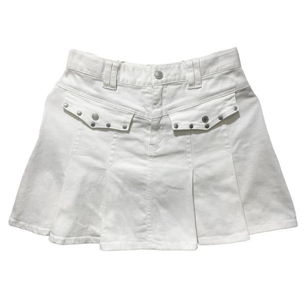 vintage white mini skirt