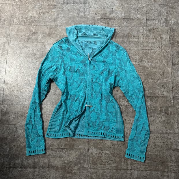 히로코 비스 레이스 투웨이 지퍼 가디건