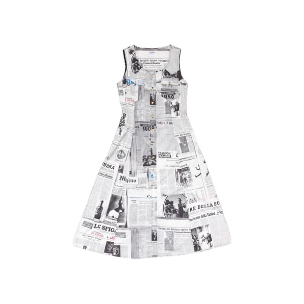 90s Moschino newspaper dress