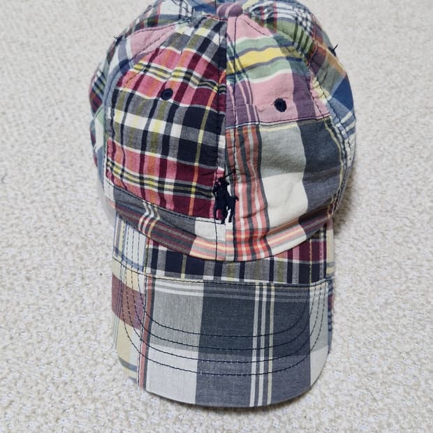 폴로 랄프로렌 빈티지 마드라스 체크 패치워크 볼캡