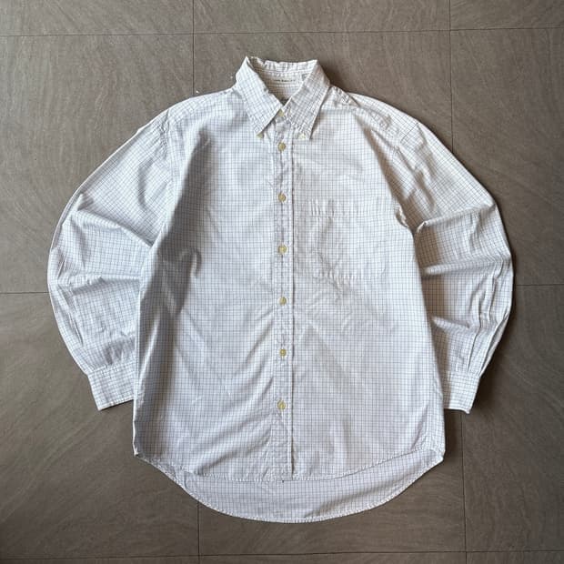 갭 화이트 체크 긴팔 셔츠 