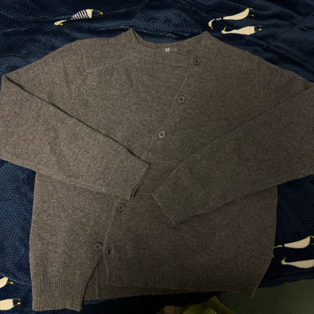 nouvmaree EE 가디건 그레이&블랙 L