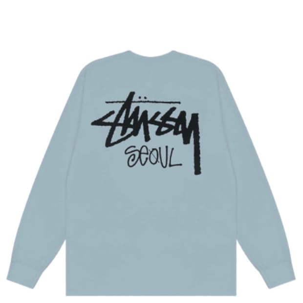 스투시 서울 롱슬리브 슬레이트 XL