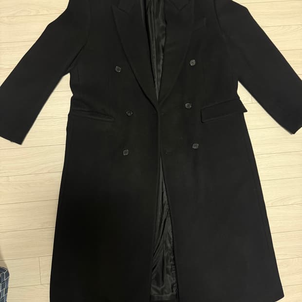 25fw토니웩 캐시미어더블브레스티드 코트 블랙m