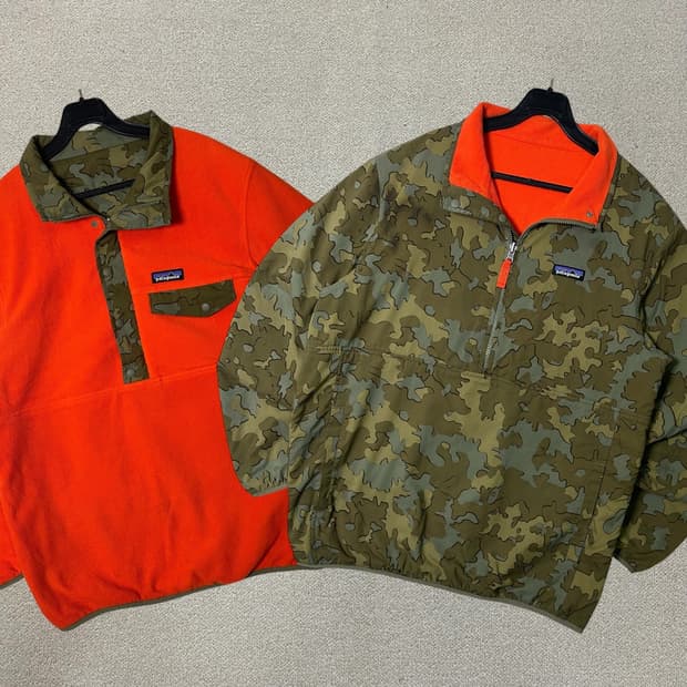  (M) 파타고니아 카모 리버시블 스냅티 플리스/2016