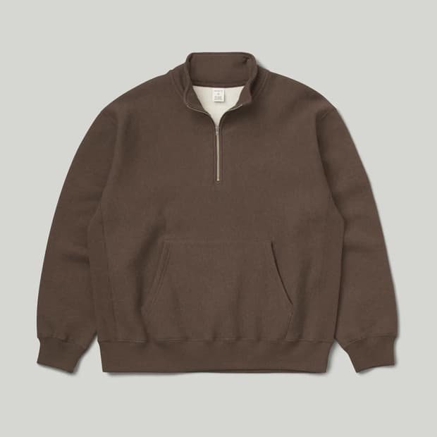 카키스 하프 집 포켓 풀오버 (브라운/L)