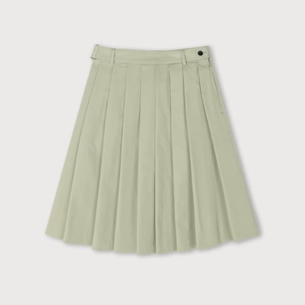 에토스 HALF PLEATS MIDI SKIRT