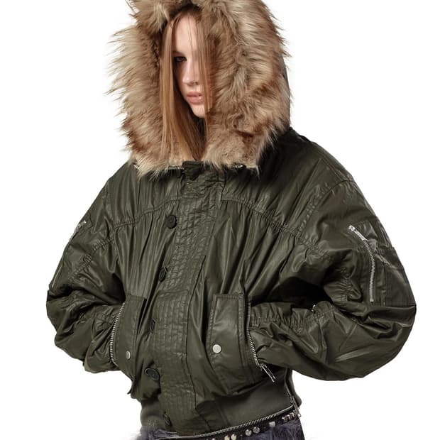 racer GREEN WAXED AVIATOR BOMBER