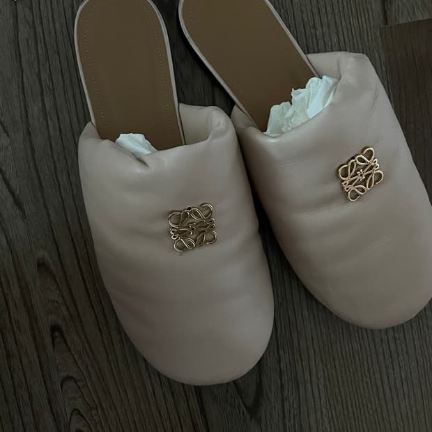 loewe anagram slippers 38