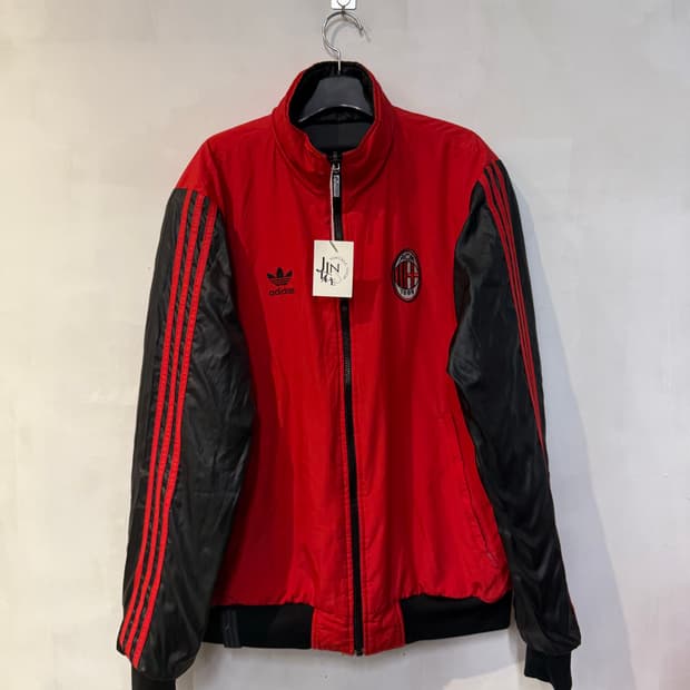 아디다스 레드 ac밀란 패딩자켓