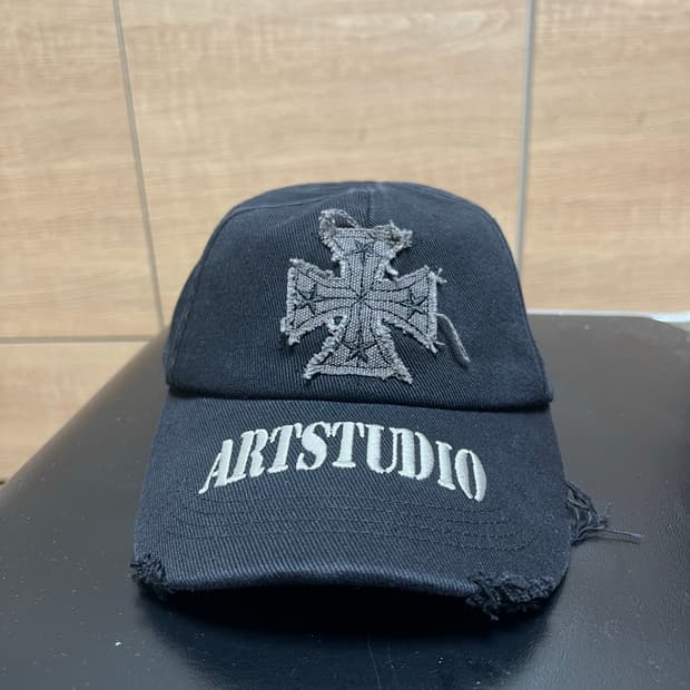 이티씨이 CROSS DESTROYED CAP (BLACK)