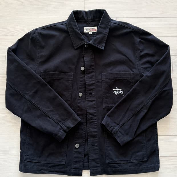 stussy 스투시 캔버스 초어 자켓 블랙 L (103-107)