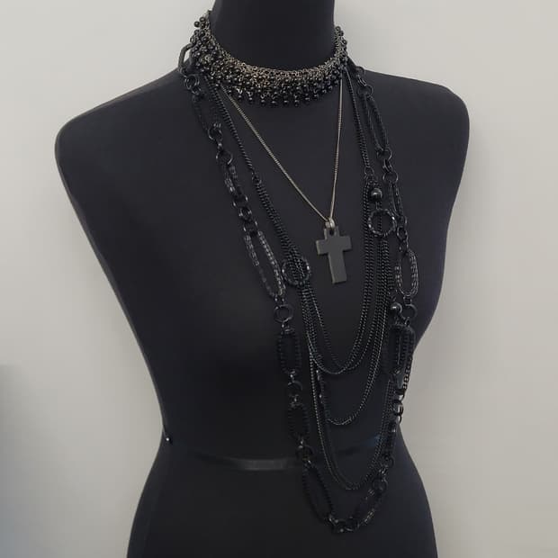 cross necklace set