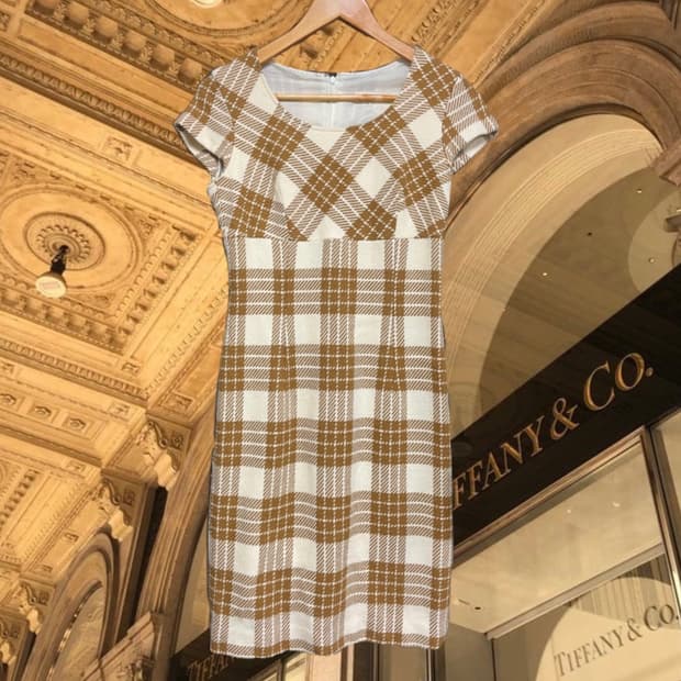 Japan vintage check dress