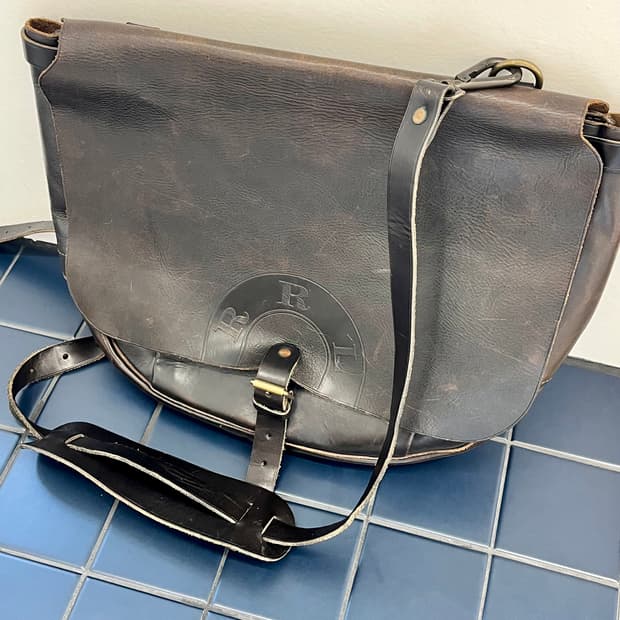 더블알엘 RRL 레더 소가죽 메일백 크로스백