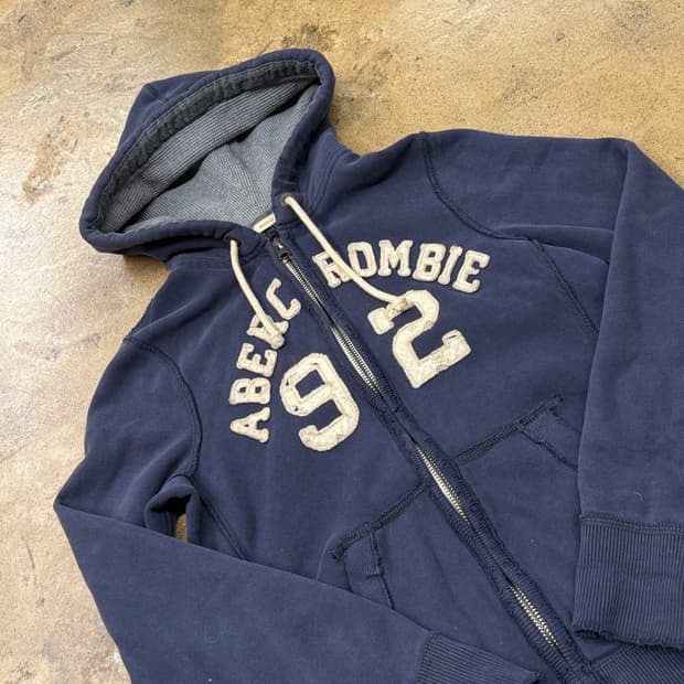 아베크롬비 블루 후드집업