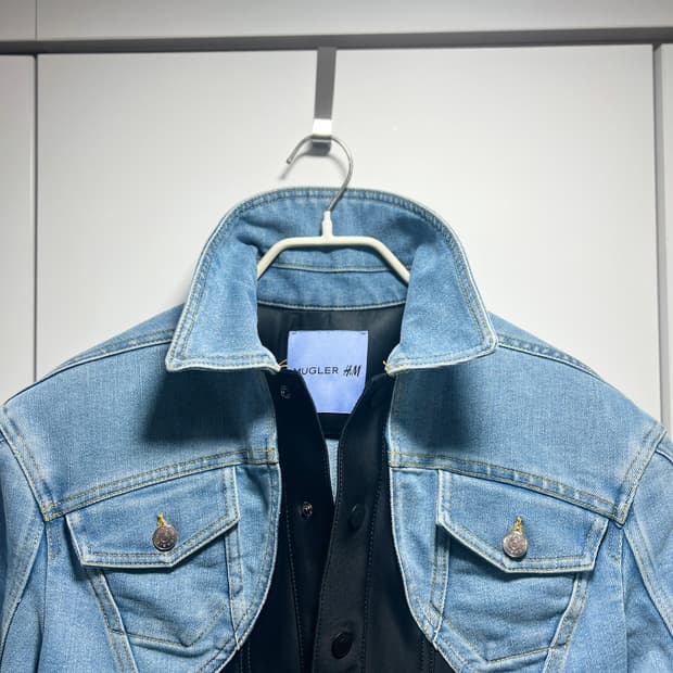 뮈글러 x h&m 데님자켓 S