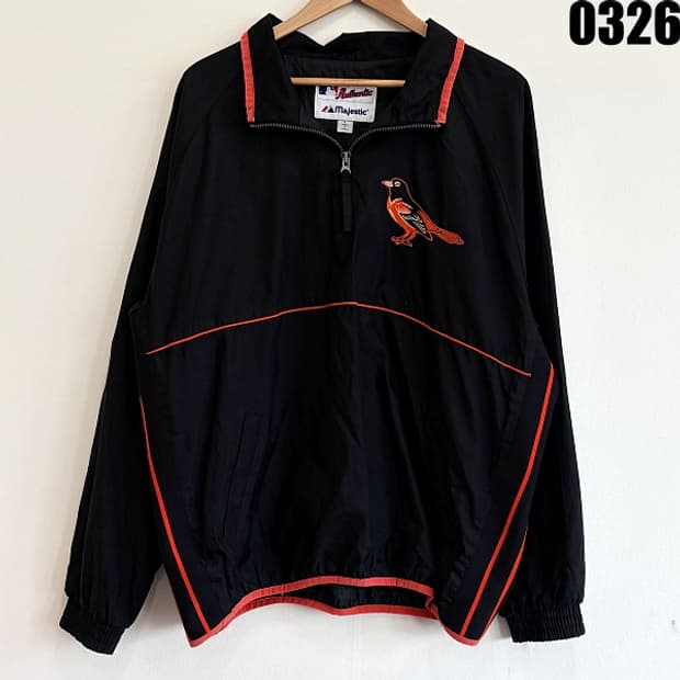 마제스틱 MLB 볼티모어 오리올스 풀오버 웜업 XL 0326