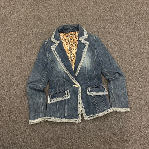 M)J&R 일본 빈티지 여성 데님 블레이저 자켓
