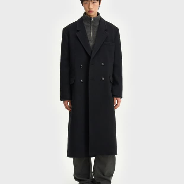 벨리에 / 버티컬 더블코트 솔리드블랙 / 105