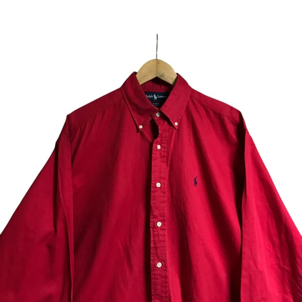 폴로 랄프로렌 빨강 단색셔츠