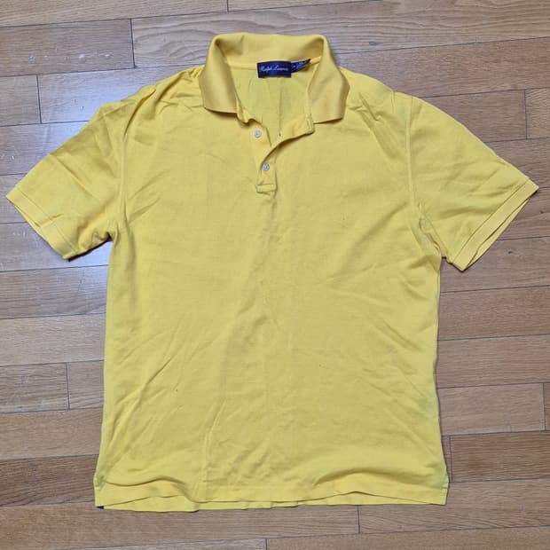 랄프로렌 퍼플라벨 노란색 폴로 셔츠