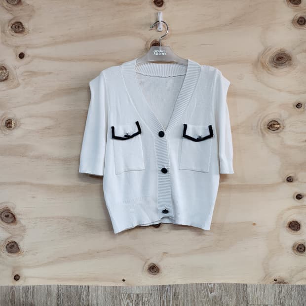 506) 반팔 니트 가디건