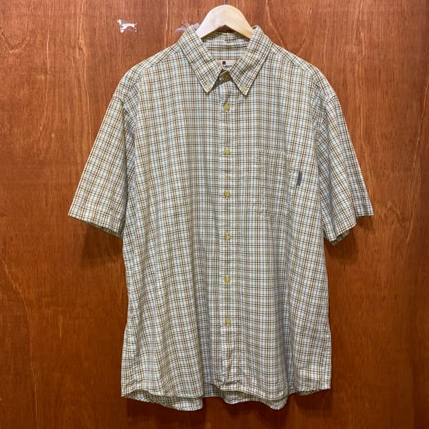 (XL) Woolrich 울리치 체크 반팔 셔츠