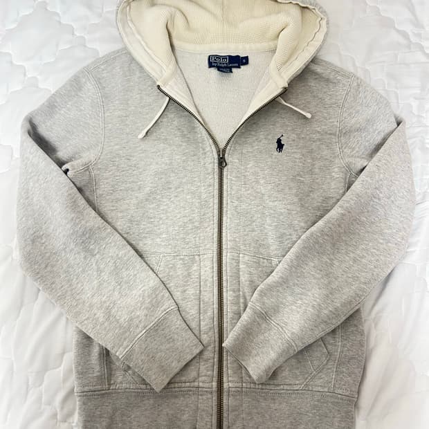 폴로 후드집업 그레이 