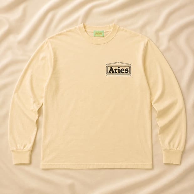 S) Aries 에리즈 템플 로고 롱슬리브