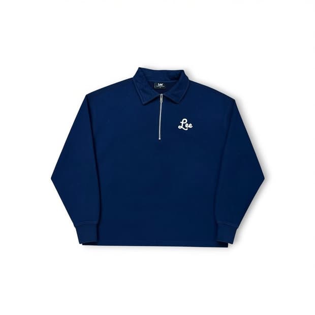 리 하프집업 카라 맨투맨