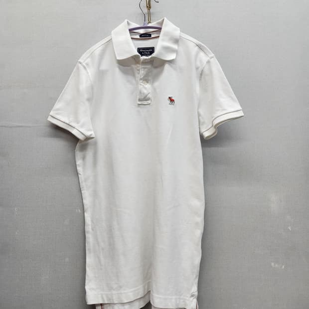 아베크롬비 로고자수 반팔카라 S(S)