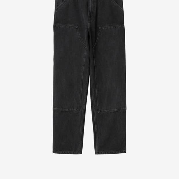 칼하트 WIP 더블니 블랙 데님 36x32 새상품급